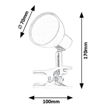 Rabalux - LED Lampa sa kvačicom LED/5W/230V