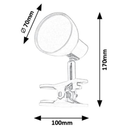 Rabalux - LED Lampa sa kvačicom LED/5W/230V