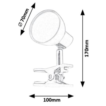 Rabalux - LED Lampa sa kvačicom LED/5W/230V