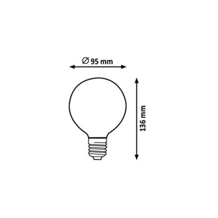 Rabalux - LED Žarulja G95 E27/7W/230V 4000K
