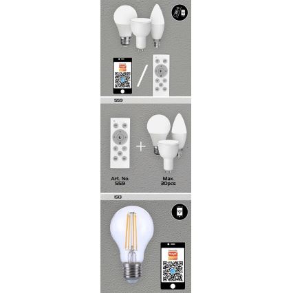 Rabalux - LED RGB Prigušiva žarulja C37 E14/5W/230V Wi-Fi 3000-6500K