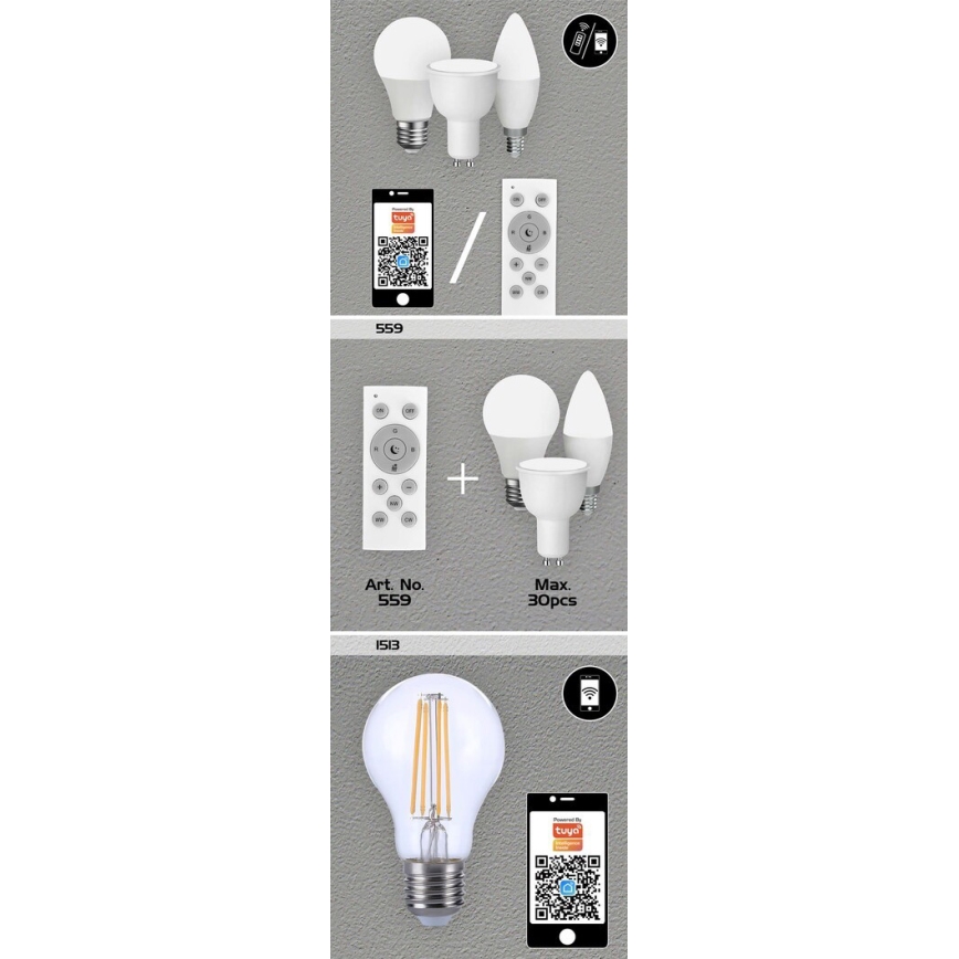 Rabalux - LED RGB Prigušiva žarulja C37 E14/5W/230V Wi-Fi 3000-6500K