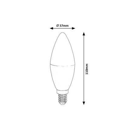 Rabalux - LED RGB Prigušiva žarulja C37 E14/5W/230V Wi-Fi 3000-6500K