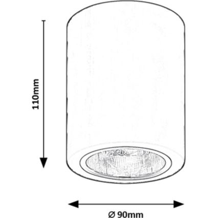 Rabalux - Spot svjetiljka 1xE27/25W/230V crna