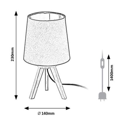 Rabalux - Stolna lampa 1xE14/25W/230V bež