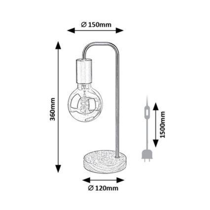 Rabalux - Stolna lampa 1xE27/40W/230V