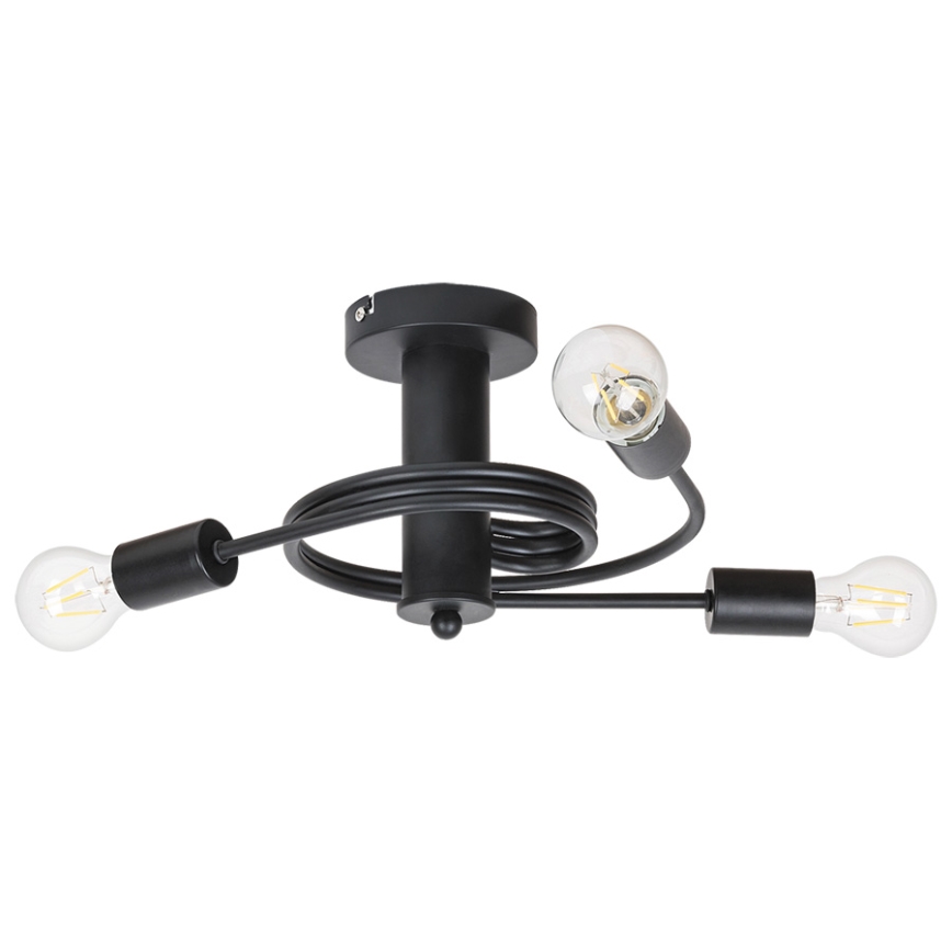 Rabalux - Nadgradni luster 3xE27/15W/230V crna