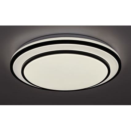 Rabalux - LED prigušivo stropno svjetlo LED/40W/230V 3000-6500K crno Ø 49 cm + daljinski upravljač