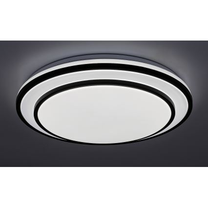 Rabalux - LED prigušivo stropno svjetlo LED/40W/230V 3000-6500K crno Ø 49 cm + daljinski upravljač