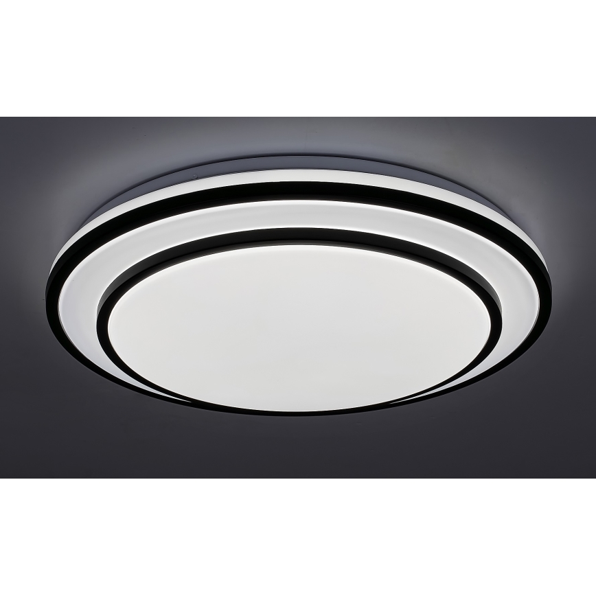 Rabalux - LED prigušivo stropno svjetlo LED/40W/230V 3000-6500K crno Ø 49 cm + daljinski upravljač