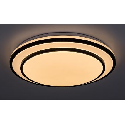 Rabalux - LED prigušivo stropno svjetlo LED/40W/230V 3000-6500K crno Ø 49 cm + daljinski upravljač
