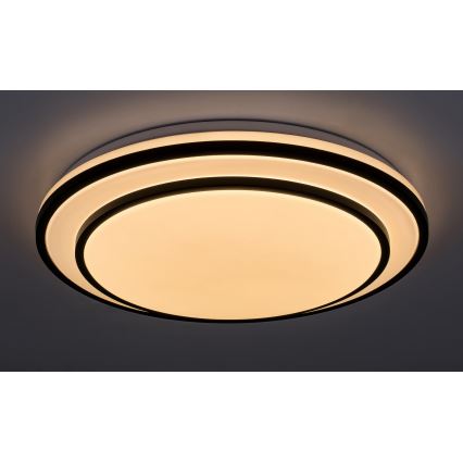 Rabalux - LED prigušivo stropno svjetlo LED/40W/230V 3000-6500K crno Ø 49 cm + daljinski upravljač