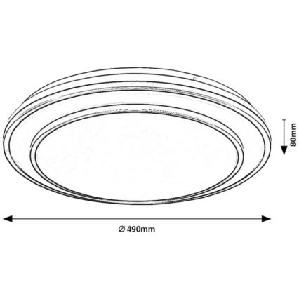 Rabalux - LED Prigušiva stropna svjetiljka LED/40W/230V 3000-6500K crna + daljinski upravljač