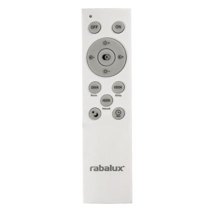 Rabalux - LED Prigušiva stropna svjetiljka LED/40W/230V 3000-6500K srebrna + daljinski upravljač