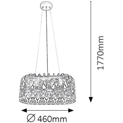 Rabalux - Luster 2xE27/60W/230V crna