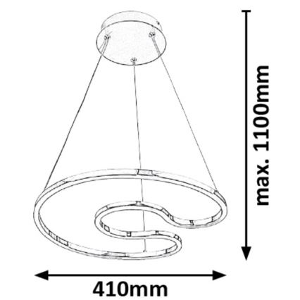 Rabalux - LED luster na sajli LED/30W/230V