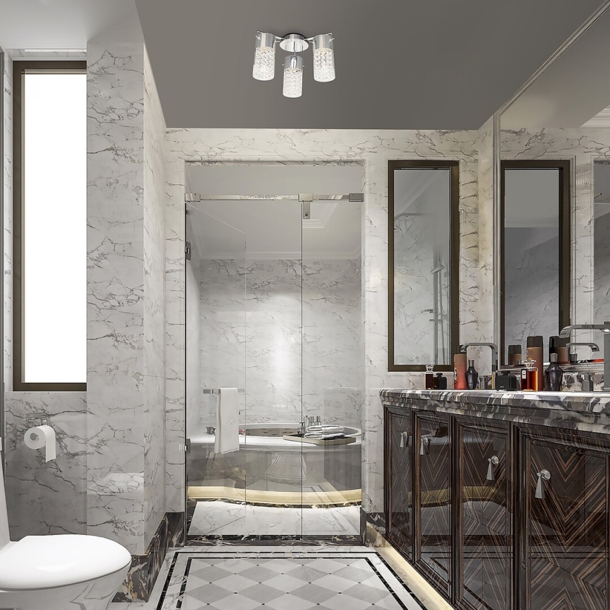 Rabalux - Kupaonsko stropno svjetlo 3xE14/40W/230V IP44 Ø 33,5 cm