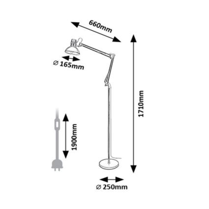 Rabalux - Stajaća lampa 1xE27/40W/230V krem/zlatna