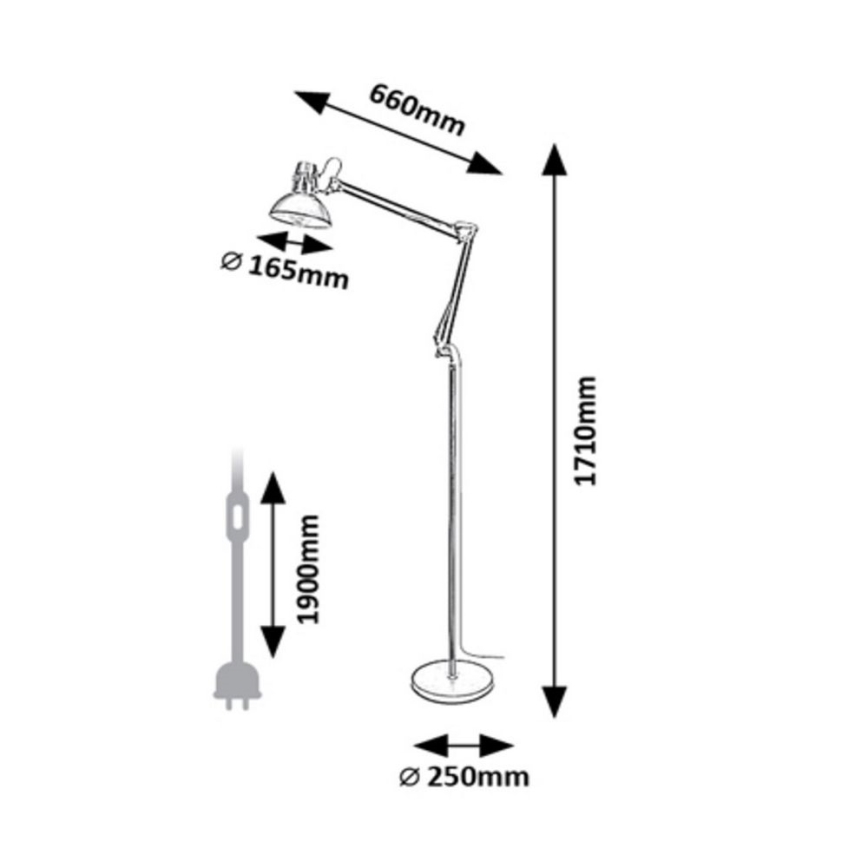 Rabalux - Stajaća lampa 1xE27/40W/230V krem/zlatna