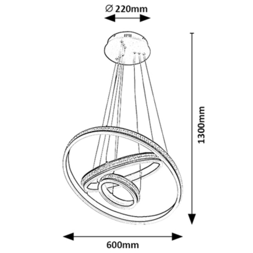 Rabalux - LED Luster na sajli LED/75W/230V