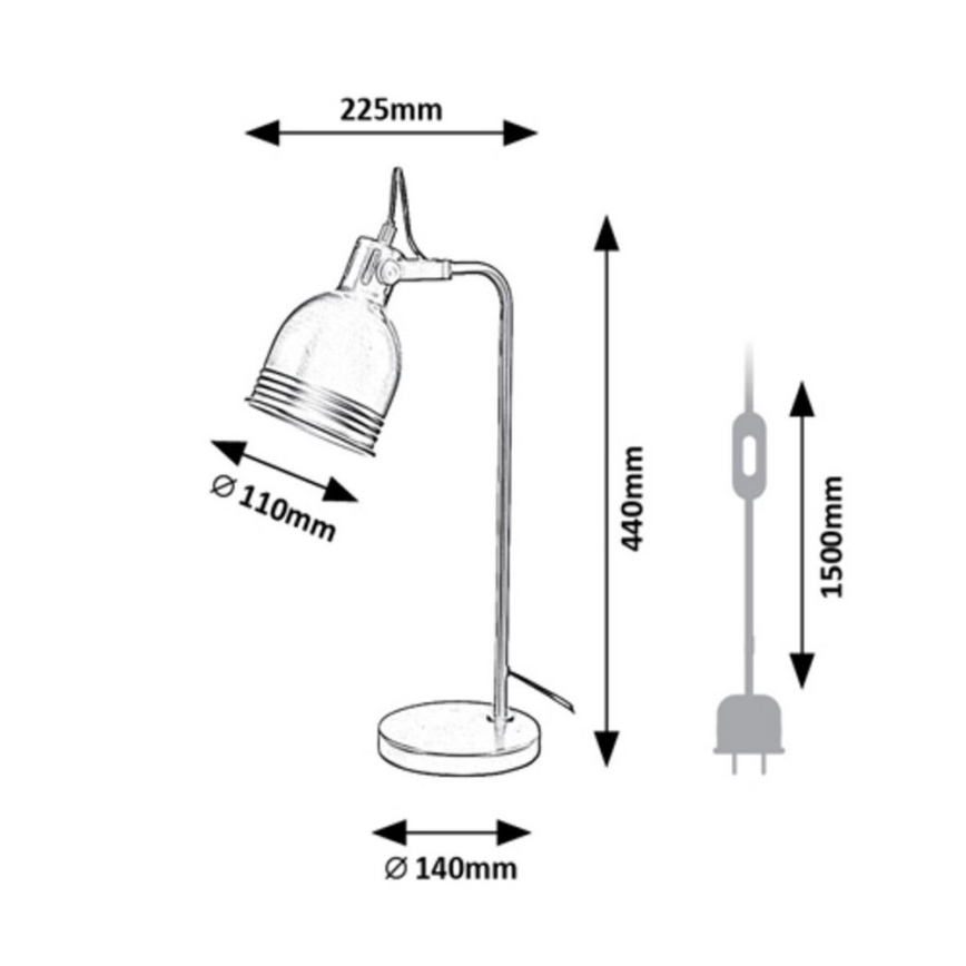 Rabalux - Stolna lampa 1xE14/25W/230V crna