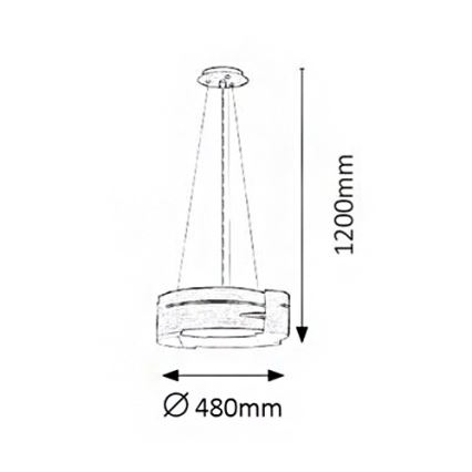 Rabalux 2245 - Luster BERBERA 3xE27/60W/230V bukva