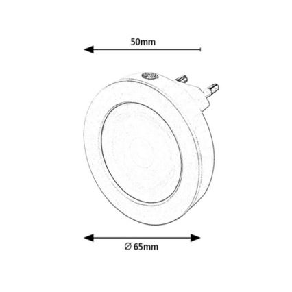 Rabalux - LED Noćno svjetlo sa senzorom LED/0,5W/230V 3000K pr. 65 mm