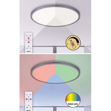 Rabalux - LED RGB Prigušiva stropna svjetiljka LED/22W/230V Wi-Fi Tuya + daljinski upravljač