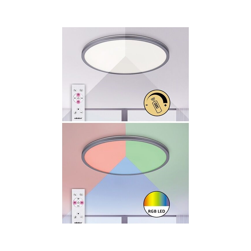 Rabalux - LED RGB Prigušiva stropna svjetiljka LED/22W/230V Wi-Fi Tuya + daljinski upravljač
