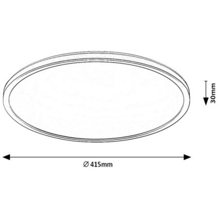 Rabalux - LED RGB prigušiva stropna svjetiljka LED/22W/230V Wi-Fi Tuya + daljinski upravljač Ø 41,5 cm