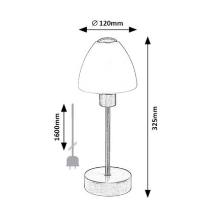 Rabalux - Prigušiva stolna lampa 1xE14/40W/230V mat krom