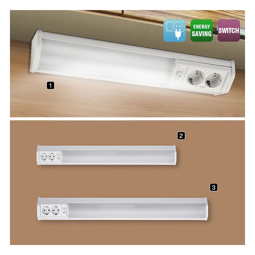 Rabalux - Podelementna svjetiljka s utičnicama G13/15W/230V