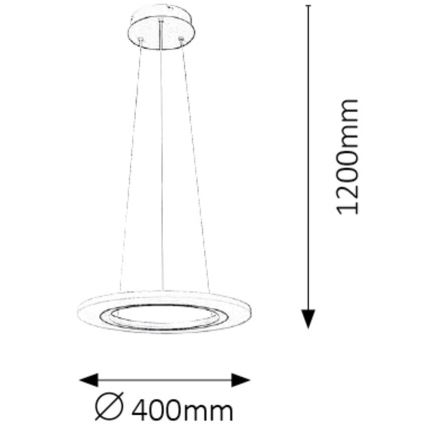 Rabalux 2428 - LED Luster ADRIENNE LED/20W/230V srebrna