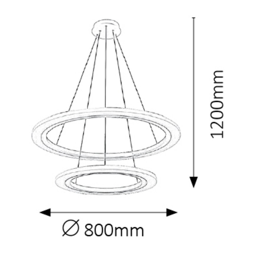 Rabalux 2429 - LED Luster ADRIENNE LED/62W/230V srebrna
