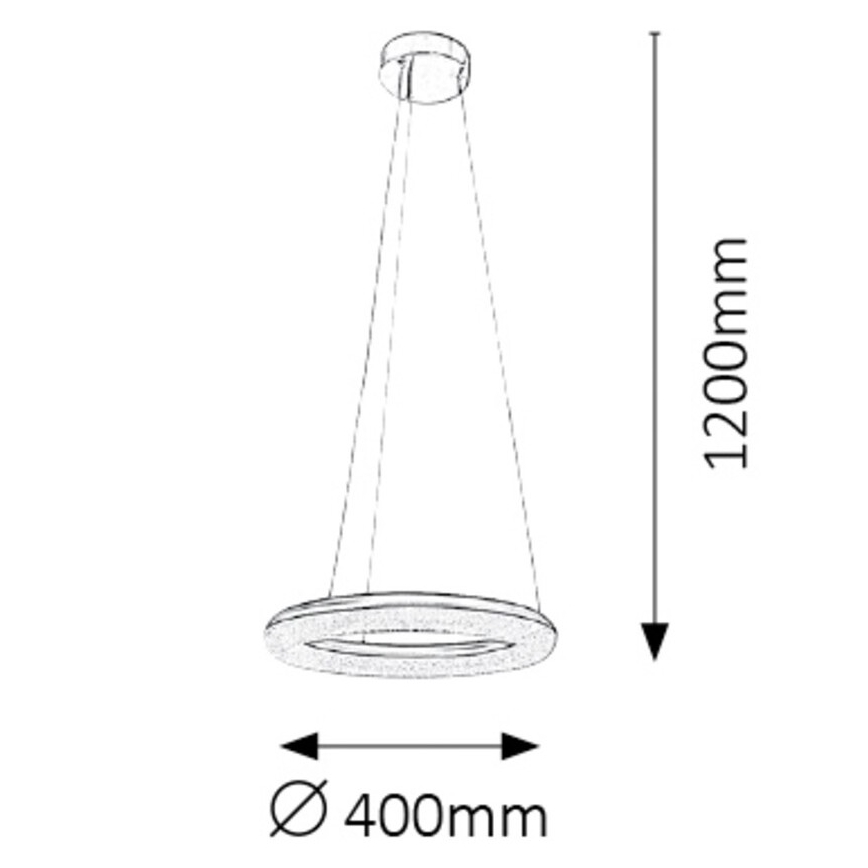 Rabalux - LED Prigušivi luster na sajli LED/24W/230V + daljinski upravljač