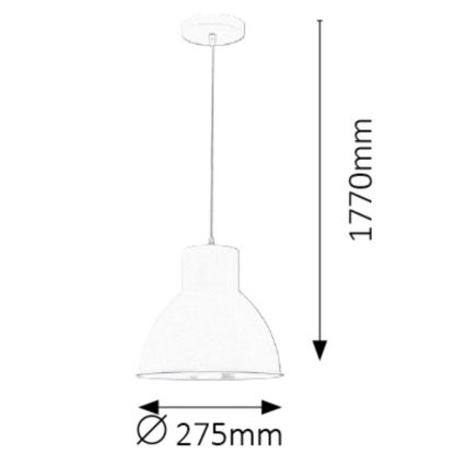 Rabalux - Luster 1xE27/60W/230V crna