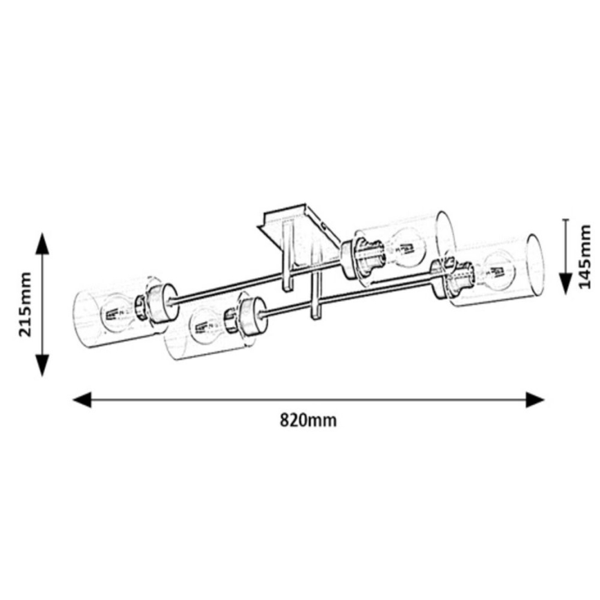 Rabalux - Plafonjera 4xE27/40W/230V 21,5x82 cm