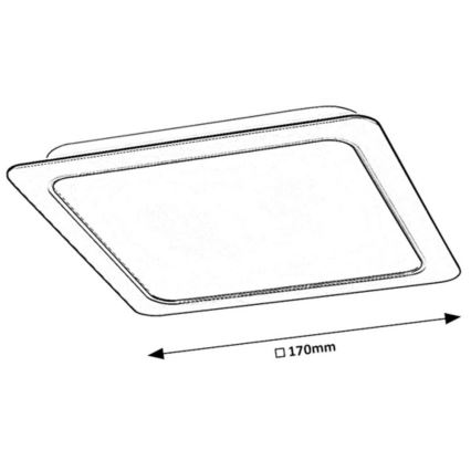 Rabalux - LED Ugradbena svjetiljka LED/17W/230V 17x17 cm