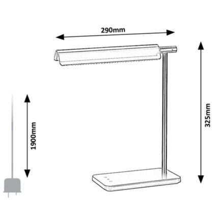 Rabalux - LED Prigušiva stolna lampa na dodir LED/7W/230V 3000K/4000K/6500K