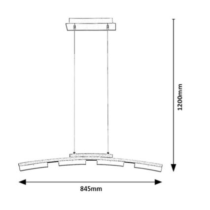 Rabalux  - LED Prigušivi luster na sajli LED/20W/230V