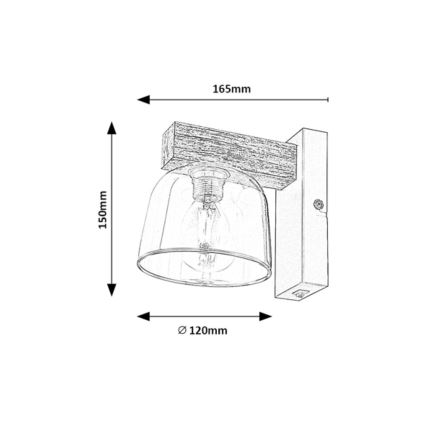 Rabalux - Zidna lampa 1xE14/40W/230V