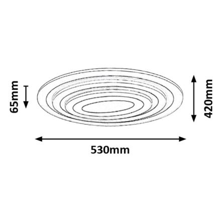 Rabalux - Prigušiva LED stropna svjetiljka LED/41W/230V + daljinski upravljač Ø 53 cm