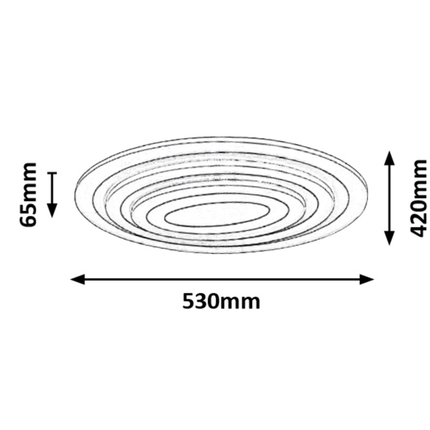 Rabalux - Prigušiva LED stropna svjetiljka LED/41W/230V + daljinski upravljač Ø 53 cm