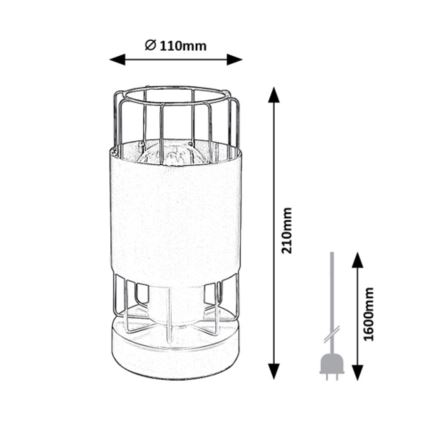 Rabalux - Stolna lampa 1xE27/40W/230V