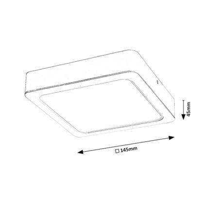Rabalux - LED Stropna svjetiljka LED/12W/230V 14,5x14,5 cm