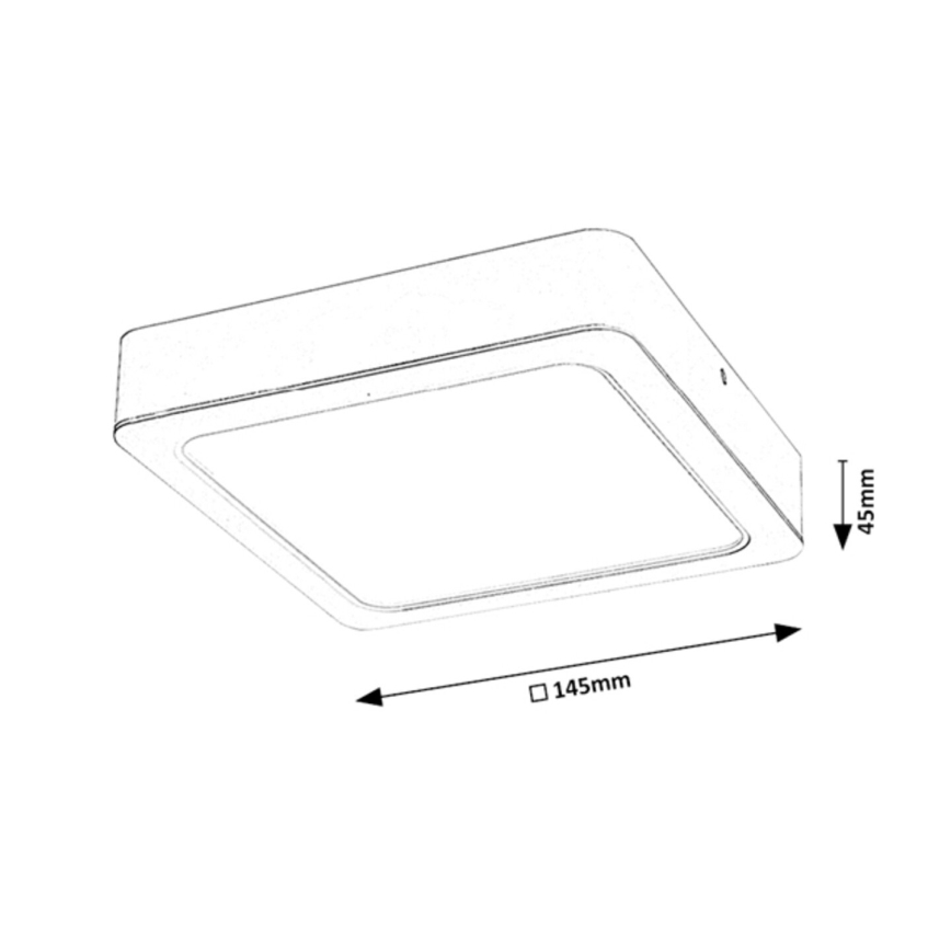 Rabalux - LED Stropna svjetiljka LED/12W/230V 14,5x14,5 cm