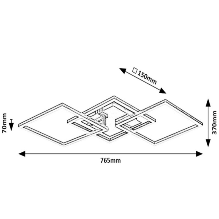 Rabalux - LED Nadgradni luster LED/43W/230V sjajni krom