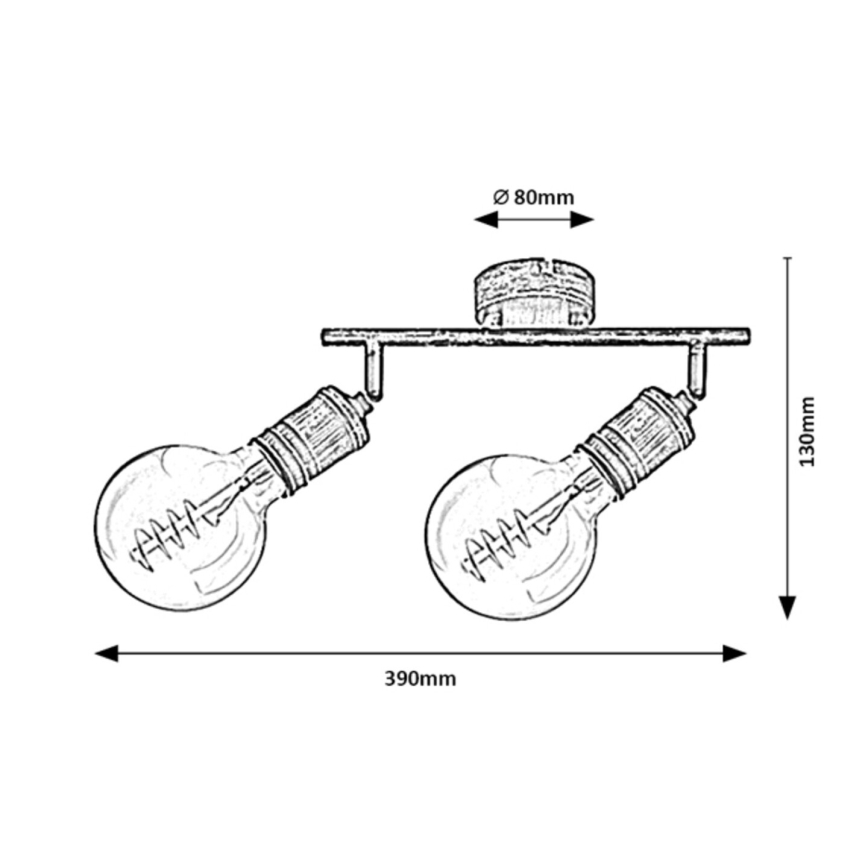 Rabalux - Ugradbena svjetiljka 2xE27/25W/230V