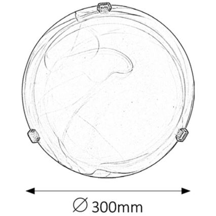 Rabalux - Stropna svjetiljka 1xE27/60W/230V alabastreno staklo