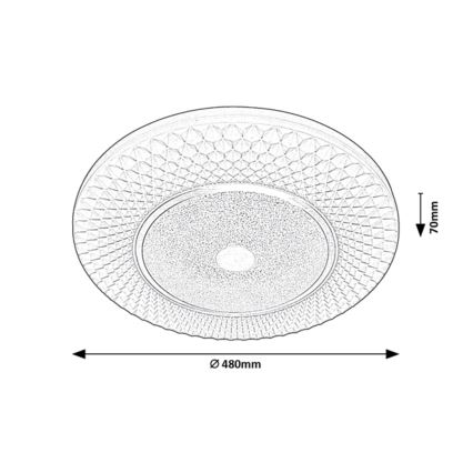 Rabalux - LED Prigušiva stropna svjetiljka LED/72W/230V 3000-6500K + daljinski upravljač